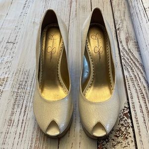 Jessica Simpson Cream Wedges